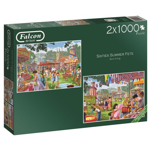 Falcon de luxe Sixties Summer Fete 2 x 1000 pcs Jigsaw puzzle 1000 pc(s) Art