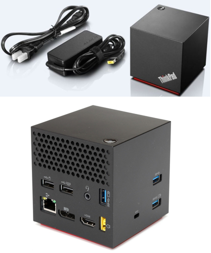 Lenovo 03X6298 knyginių kompiuterių dokas / jungčių replikatorius Bevielis WiGig Juoda
