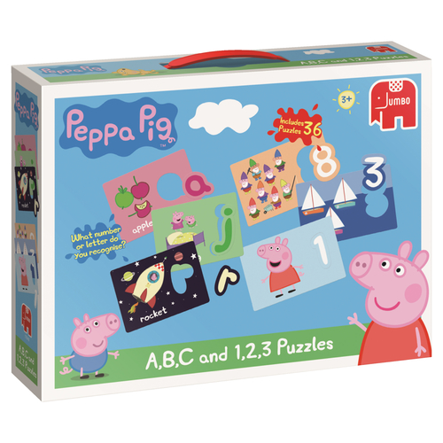 Peppa Pig ABC + 123 Puzzle Shape puzzle Cartoons