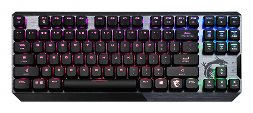 MSI Vigor GK50 Low Profile TKL клавиатура Игровой USB AZERTY Французский Черный