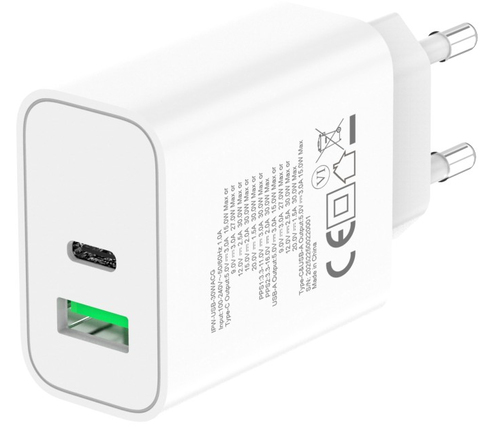Techly IPW-USB-30WACG cargador de dispositivo móvil Universal Blanco Corriente alterna Carga rápida Interior