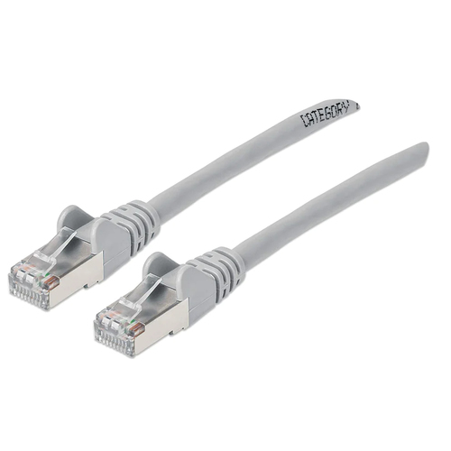 CAT6A S/FTP NETWORK PATCH CABLE, 1 FT., GRAY
