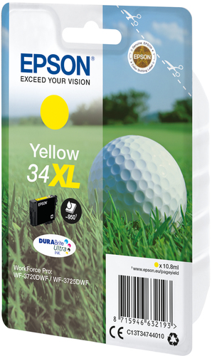 Original Epson 34XL High Capacity Yellow Ink Cartridge - image 2
