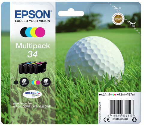 Epson 34 Ink Cartridge DURABrite Ultra Multipack Golf Ball Cmyk - image 2
