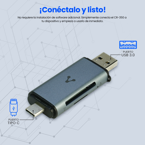 Lector de memorias VORAGO CR-350