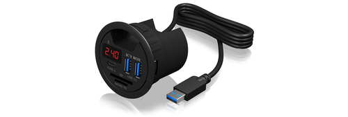 ICY BOX IB-HUB1404 socket-outlet Black