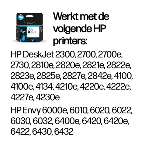 HP 305 Cartridge Zwart – Foto 2 van 10