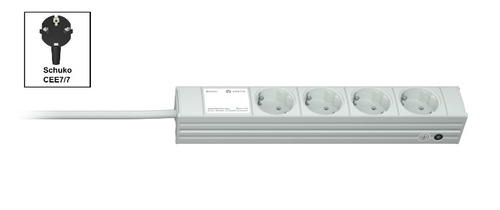Vertiv Knürr DI-STRIP toitejaotuskomponent (PDU) 4 vahelduvvoolu kontakt 1U Must, Hall