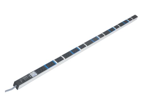 Vertiv Knürr DI-STRIP toitejaotuskomponent (PDU) 3 vahelduvvoolu kontakt 1U Must, Hall