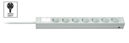 Vertiv Knürr DI-STRIP toitejaotuskomponent (PDU) 7 vahelduvvoolu kontakt 1U Must, Hall