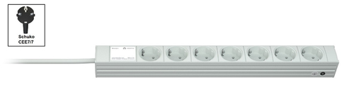 Vertiv Knürr DI-STRIP toitejaotuskomponent (PDU) 7 vahelduvvoolu kontakt 1U Must, Hall