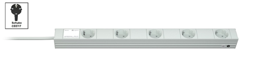 Vertiv Knürr DI-STRIP toitejaotuskomponent (PDU) 5 vahelduvvoolu kontakt 1U Must, Hall