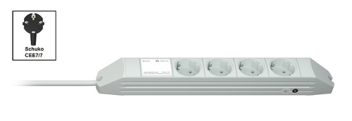 Vertiv Knürr DI-STRIP toitejaotuskomponent (PDU) 4 vahelduvvoolu kontakt 1U Must, Hall