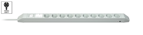 Vertiv Knürr DI-STRIP toitejaotuskomponent (PDU) 10 vahelduvvoolu kontakt 1U Must, Hall