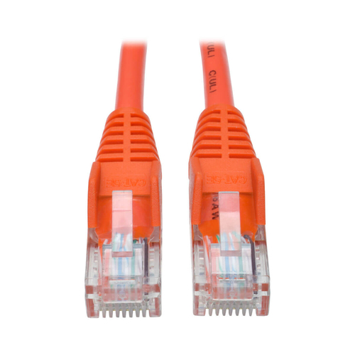 Tripp Lite Cat5e Cable de parche UTP moldeado sin conexión de 350 MHz (RJ45 M / M), naranja, 6 pies - N001-006-OR