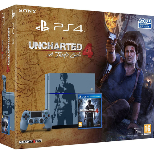 Sony PlayStation 4 Limited Edition + Uncharted 4: A Thief's End 1 TB Wi-Fi Pelēks
