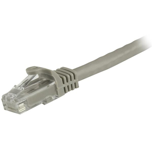 StarTech.com 1.5m CAT6 Ethernet Cable, 10 Gigabit Snagless RJ45 650MHz 100W PoE Patch Cord, CAT 6 10GbE UTP Network Cable wStrain Relief, Grey, Fluke, afbeelding 2