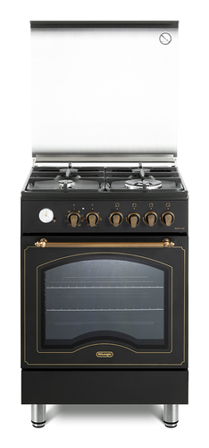 De’Longhi Country Freestanding cooker Electric Gas Anthracite, Gold