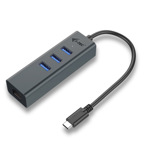 i-tec Metal USB-C HUB 3 Port + Gigabit Ethernet Adapter. Host interface: USB 3.2 Gen 2 (3.1 Gen 2) Type-C, Hub interfaces: