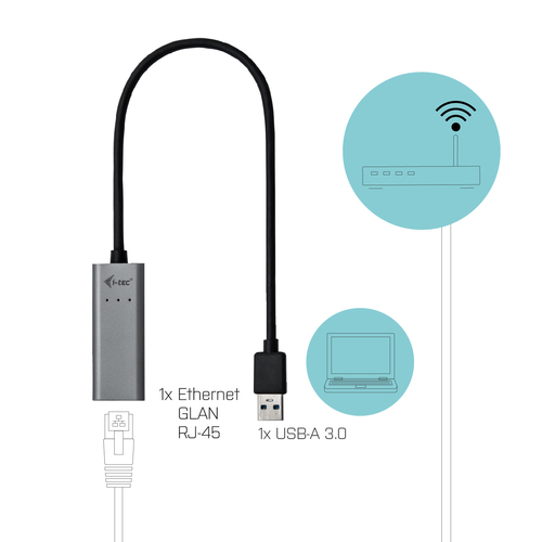 i-tec USB 3.0 Metal Gigabit Ethernet Adapter, afbeelding 4
