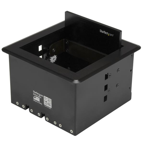 StarTechcom Caja de Gestión de Cableado para Mesas de Conferencia - de Sobremesa - Caja de Conectividad para Mesas de Conferencia - Caja de gestión de cables - negro - BOX4CABLE