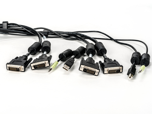 CABLE, 2-DVI-D/1-USB/1-AUD, 10FT
