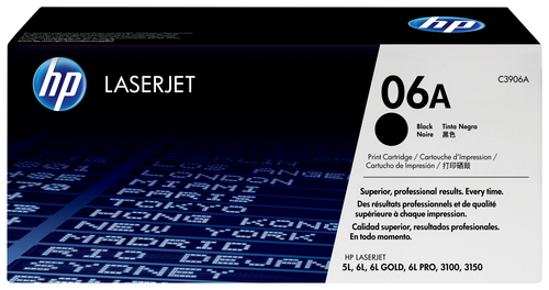 HP 06A - Negro - original - LaserJet - cartucho de tóner C3906A - para LaserJet 3100 3100se 3100xi 3150 3150se 3150xi 5L 5L-fs 6L 6Lse 6Lxi - C3906A