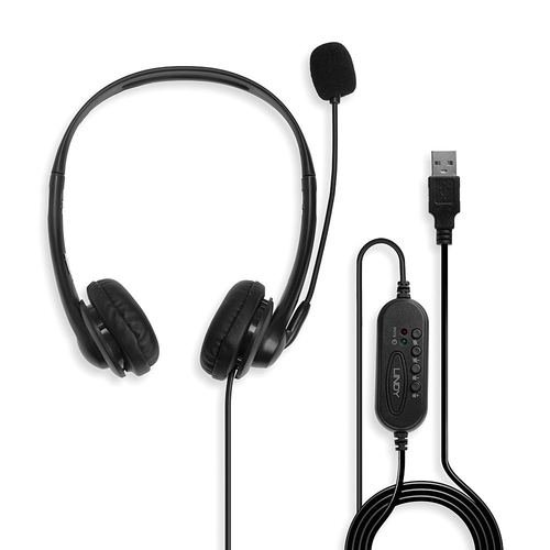 LINDY USB Headset With Microphone, afbeelding 2