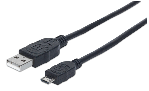 Manhattan 325677 USB кабель USB 2.0 0,5 m USB A Micro-USB B Черный