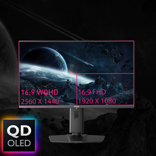 MSI MPG 271QRXDE QD-OLED computer monitor 67,3 cm (26.5 ) 2560 x 1440 Pixels Wide Quad HD QDOLED Zwa, afbeelding 7