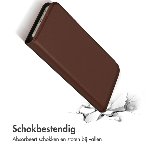 Accezz Premium Leather Slim Bookcase iPhone 14 - Bruin, afbeelding 4