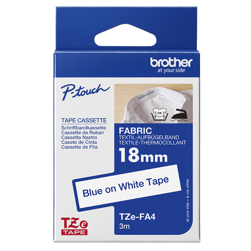 Brother Tape TZeFA4B 18mm Blue on White background – Foto 4 von 4