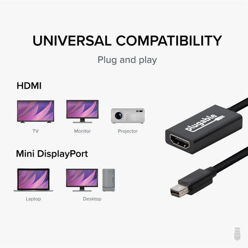 Plugable Technologies USB C to VGA Adapter - Driverless, Compatible with 2018 iPad Pro, 2018 MacBook Air, 2018 MacBook Pro, Surface Book 2, Thunderbolt 3 & More – image 5