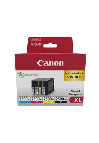 Canon Pgi-2500XL Inkjet Cartridge Multi Value Pack High Yield Cmyk - image 1