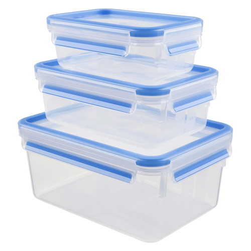 Tefal K30289 Rechteckig Box Transparent 3 Stück(e)
