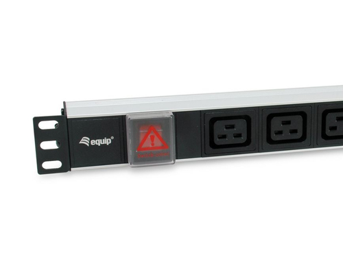 Equip stekker omlijsting 1U 6xIEC C19, Ein u. Ausschalter zwart, afbeelding 3