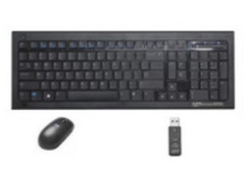 HP 505385-ZH1 keyboard Mouse included RF Wireless Nordic Black