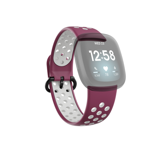 Hama 00086240 smart wearable accessory Ремень Бургундский, Серый Силиконовый