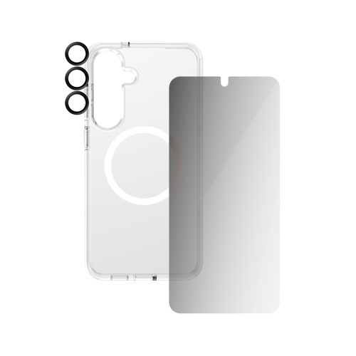 PanzerGlass CARE Flagship 3-in-1 Set (hoesje + beschermglas) Samsung Galaxy S25+ Transparant, Zwart Inductieve lading, Stootbestendig – Photo 4 sur 4