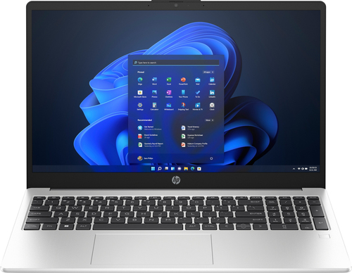 Product image: HP 255 G10 AMD Ryzen™ 3 7320U Laptop 39.6 cm (15.6") Full HD 8 GB LPDDR5-SDRAM 512 GB SSD Wi-Fi 6 (802.11ax) Windows 11 Home Silver