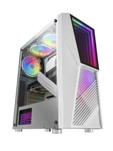 Mars Gaming MC777, ATX Computer Case, ARGB Lighting, White – image 2