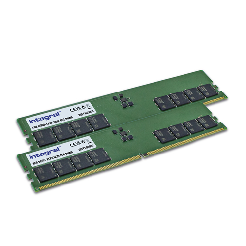 Integral 16GB (2x8GB) PC RAM MODULE KIT DDR5 4800MT/s PC5-38400 UNBUFFERED NON-ECC DIMM