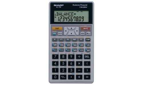 Sharp EL-738C calculator Pocket Financial Grey