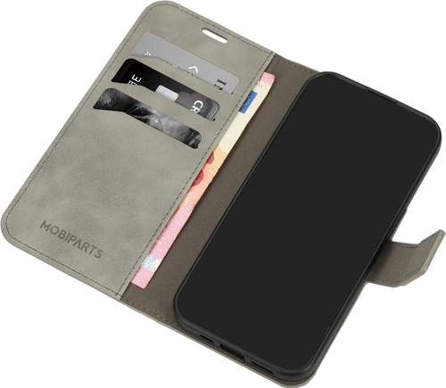 Kenmerken: Classic Wallet Case van Mobiparts Tijdloze kleur Granite Grey: gemaakt voor de moderne levensstijl. Het ontwerp heeft een soft-touch, afbeelding 4