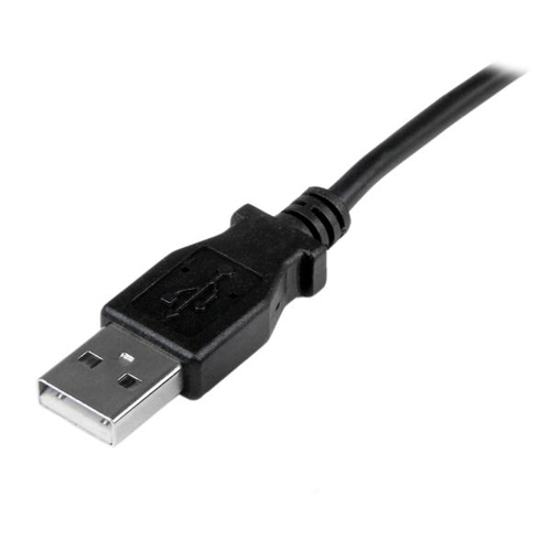 StarTech.com 1m Mini USB Cable Cord - A to Up Angle Mini B - Up Angled Mini USB Cable - 1x USB A (M), 1x USB Mini B (M) - Black (USBAMB1MU) USB-kabel 1m Sort – billede 3