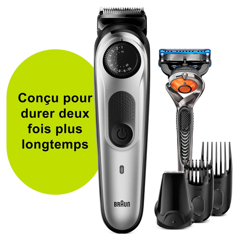 Braun Beard Trimmer BT5260 Men Trimmer & Hair Clipper, 39 Length Settings, Black/Silver Metal – image 2