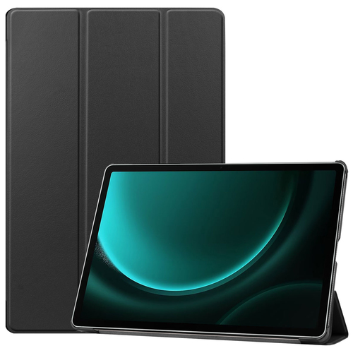 Accezz Trifold Bookcase Samsung Tab S9 FE Plus Tablethoesje Zwart