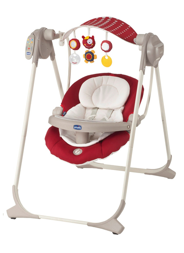 Chicco 04079110700000 lamamistool ja kiik imikule Hall, Punane, Valge