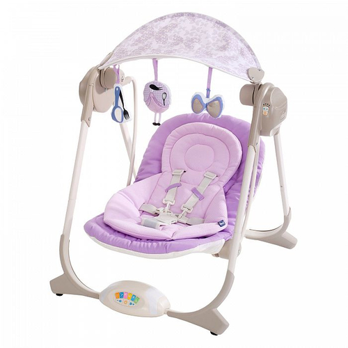 Chicco Polly Swing lamamistool ja kiik imikule Lilla