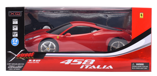 XQ Toys Modellino Auto 1:12 Ferrari 458